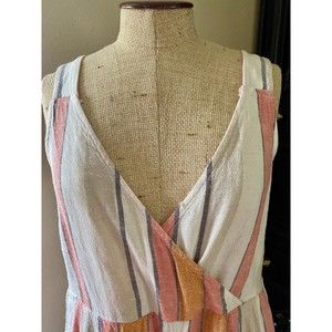 BP Nordstrom Striped Linen Jumpsuit XS